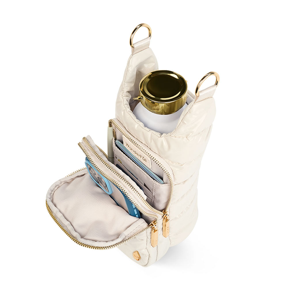 JUNE MARKET: Ivory Lacquer HydroBag® with Light Patterned Strap by Wanderfull (Ships in 2-3 Weeks)