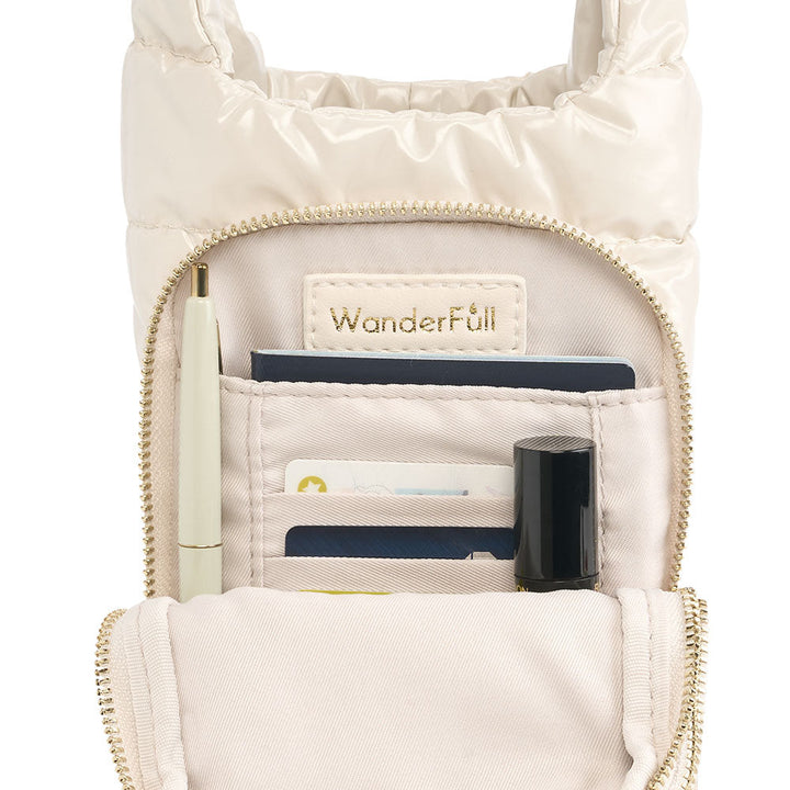 JUNE MARKET: Ivory Lacquer HydroBag® with Light Patterned Strap by Wanderfull (Ships in 2-3 Weeks)