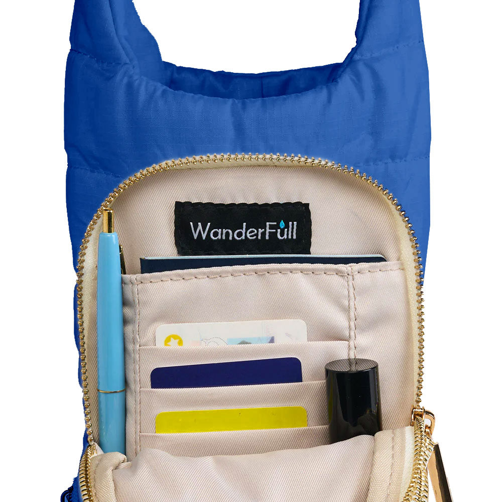 JUNE MARKET: Royal Blue HydroBag® with Blue & White Striped Strap by Wanderfull (Ships in 2-3 Weeks)
