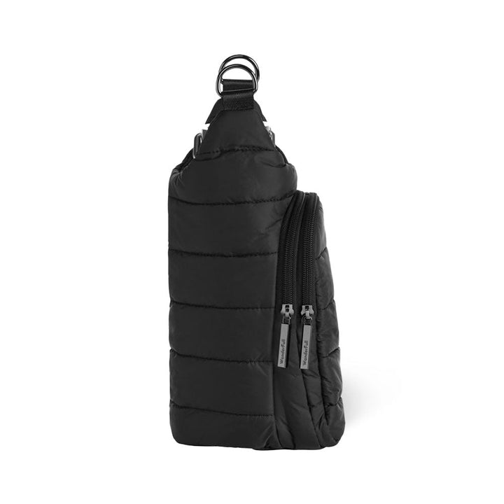 JUNE MARKET: Black Matte HydroBag® with Gray/Black/White Strap by Wanderfull (Ships in 2-3 Weeks)