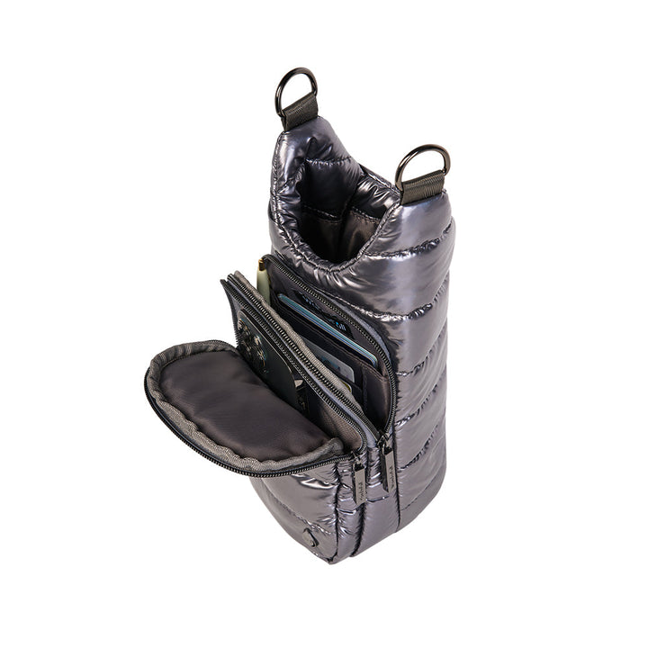 JUNE MARKET: Pewter Glossy HydroBag® with Camo Strap by Wanderfull (Ships in 2-3 Weeks)