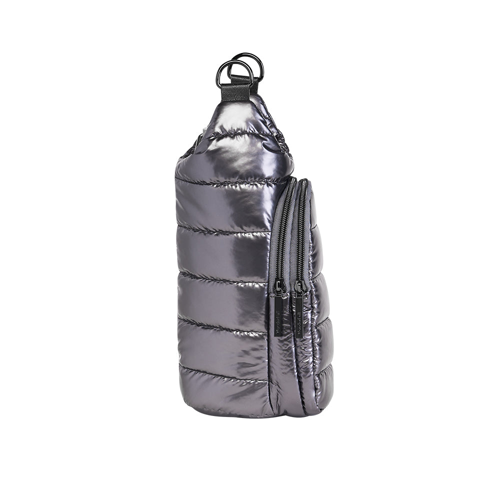 JUNE MARKET: Pewter Glossy HydroBag® with Solid Strap by Wanderfull (Ships in 2-3 Weeks)