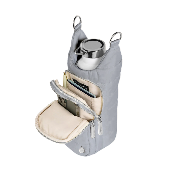 JUNE MARKET: Sky Gray HydroBag® Dark Gray Patterned Strap by Wanderfull (Ships in 2-3 Weeks)