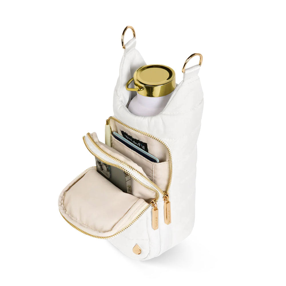 JUNE MARKET: HydroBag HANDLE® -White Ripstop with Black and White Striped Strap by Wanderfull (Ships in 2-3 Weeks)