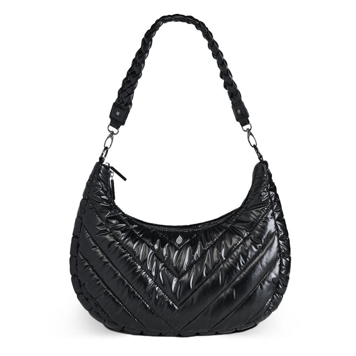 JUNE MARKET: Black Pearl Half Moon HydroHobo® Bag- bottle included by Wanderfull (Ships in 2-3 Weeks)