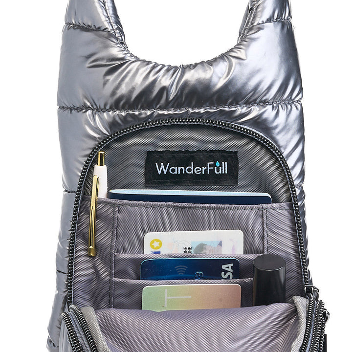 JUNE MARKET: Pewter Glossy HydroBag® with Camo Strap by Wanderfull (Ships in 2-3 Weeks)