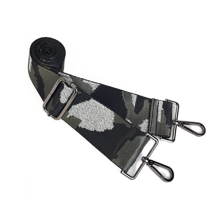 JUNE MARKET: Pewter Glossy HydroBag® with Camo Strap by Wanderfull (Ships in 2-3 Weeks)
