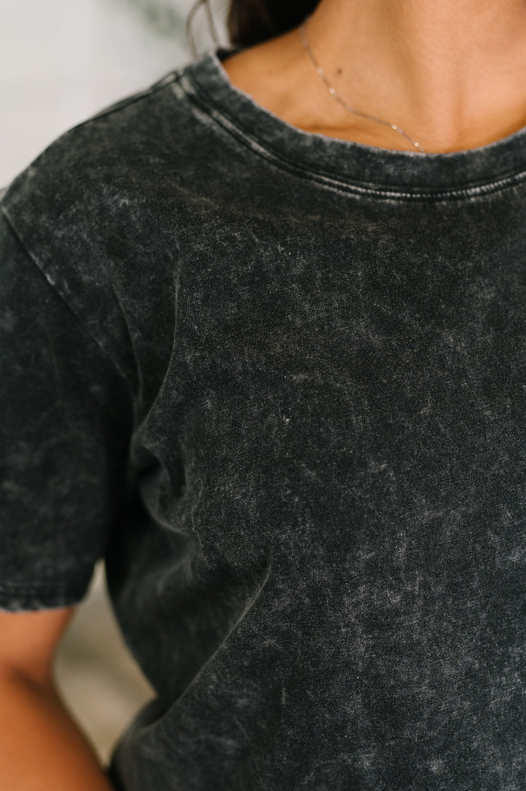 Had to Be There Mineral Wash Tee in Ash Black - 5/27