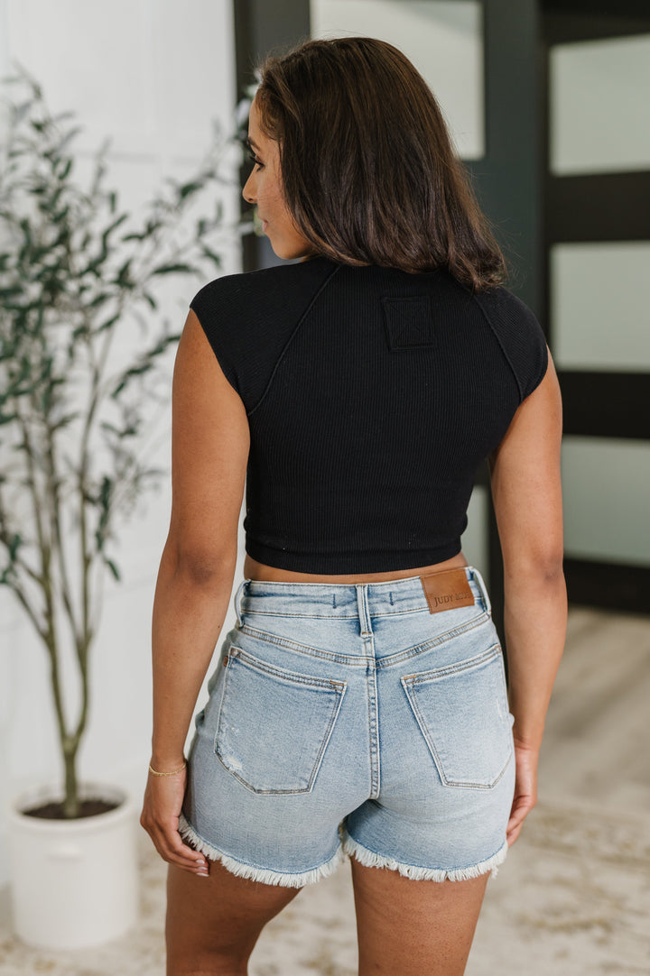 Halfway to Heaven Cropped Top in Black - 4/27