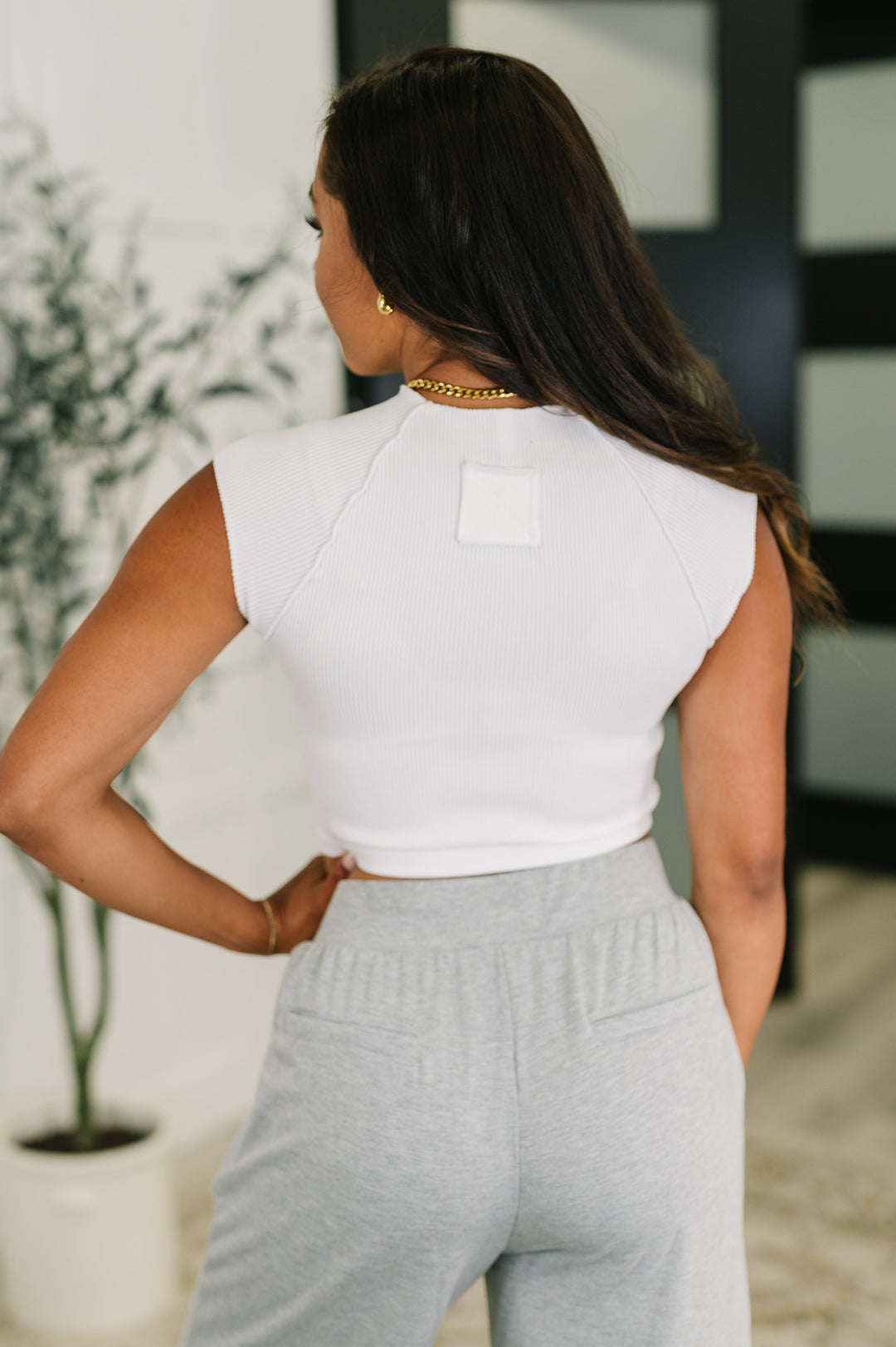 Halfway to Heaven Cropped Top in White - 4/27