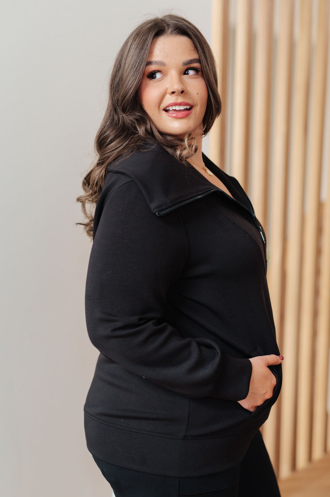 Handle That High Neck Zip Up Jacket - 1/8