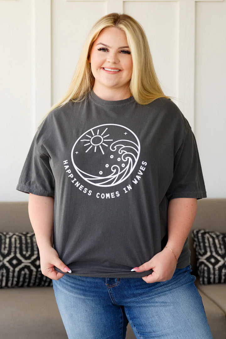 Happiness Comes in Waves Tee - 4/2
