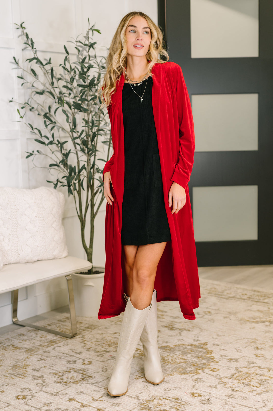 Happy Hours Long Velvet Cardigan - 12/5