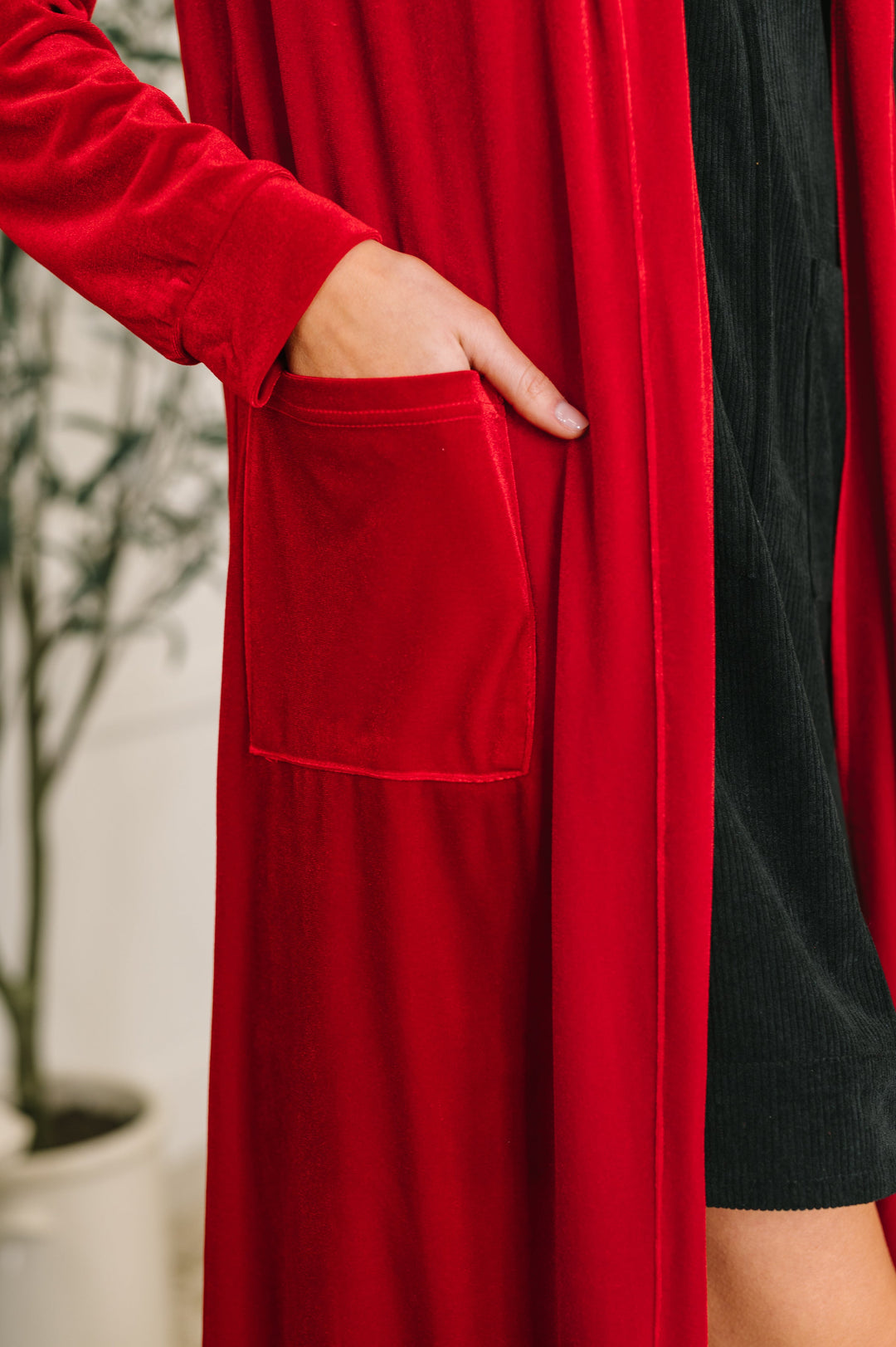 Happy Hours Long Velvet Cardigan - 12/5