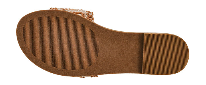 Here For A Good Time Sandals - Tan Woven by Corkys