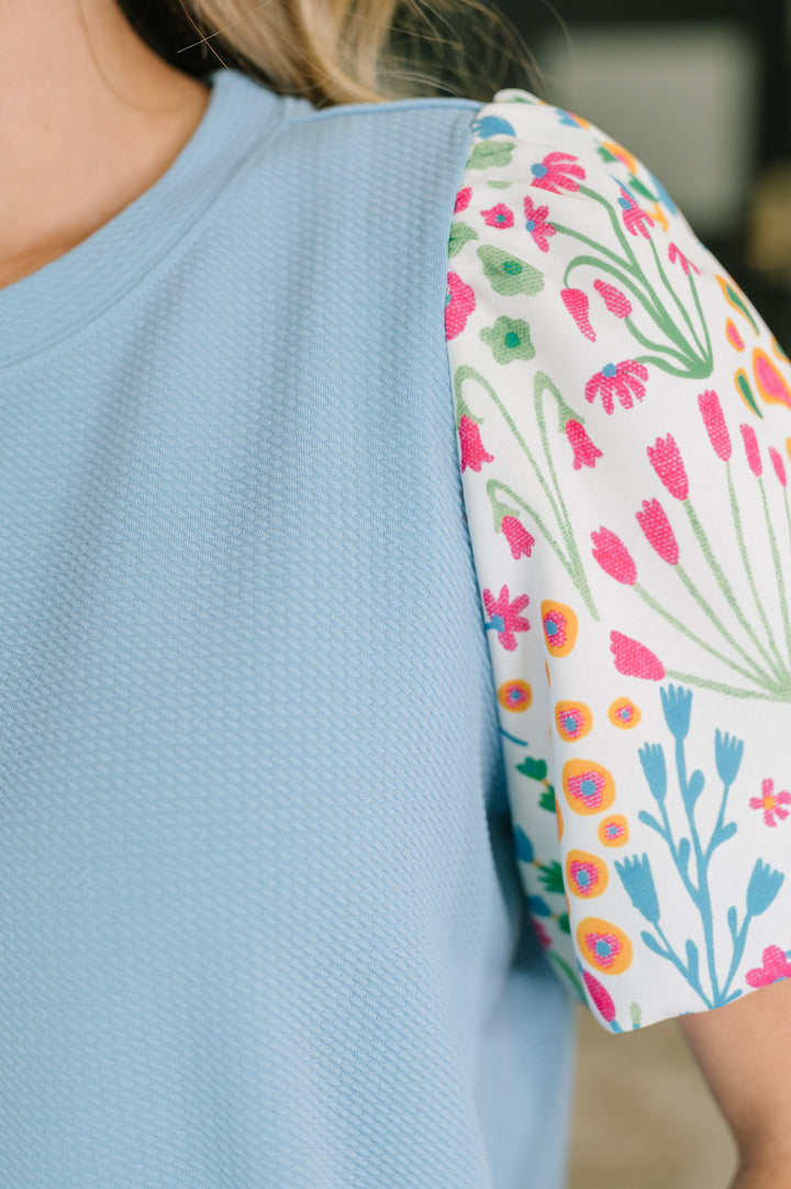 High Expectations Contrast Puff Sleeve Blouse - 6/12