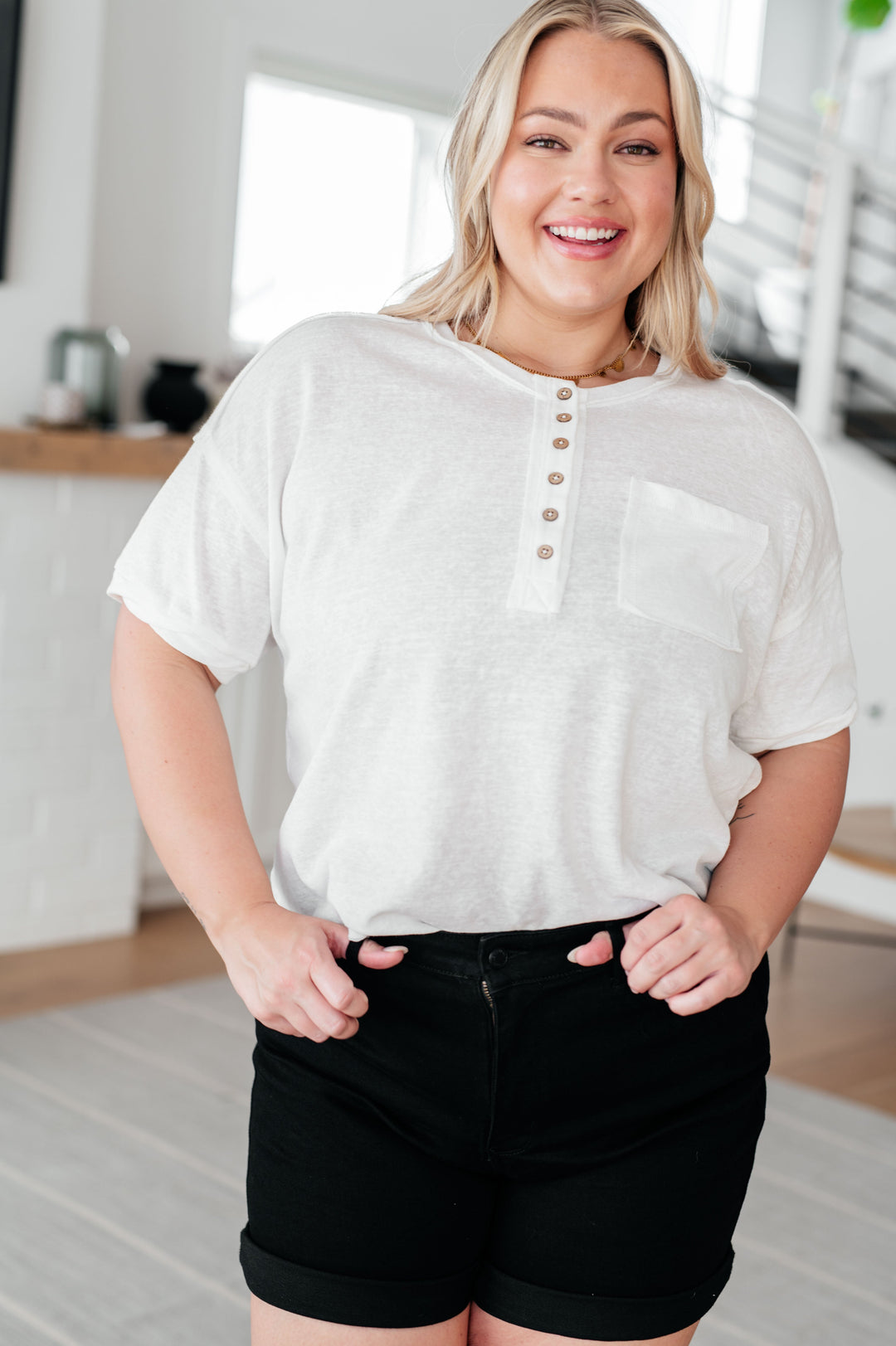 Hipster Henley Top - 5/7