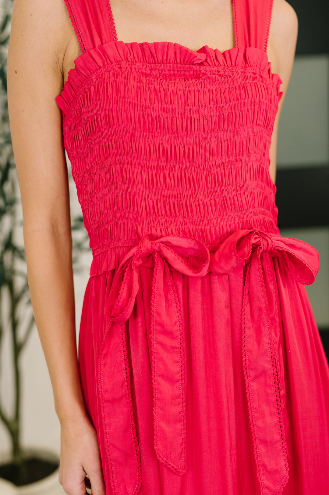 Hold Me Down Midi Dress in Fuchsia - 7/9