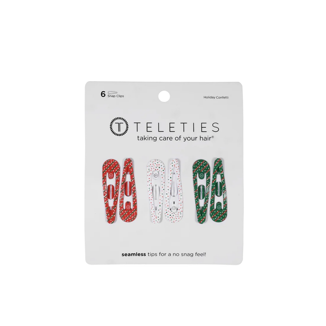 Teleties Snap Clip Set - Holiday Confetti (Ships in 1-2 Weeks)