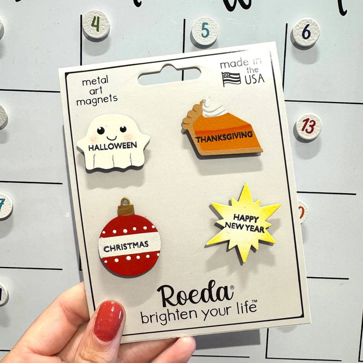 Fall/Winter Holiday Calendar Magnets Set of 4 by Roeda (LIVE BOX: Ships in 3 Weeks)