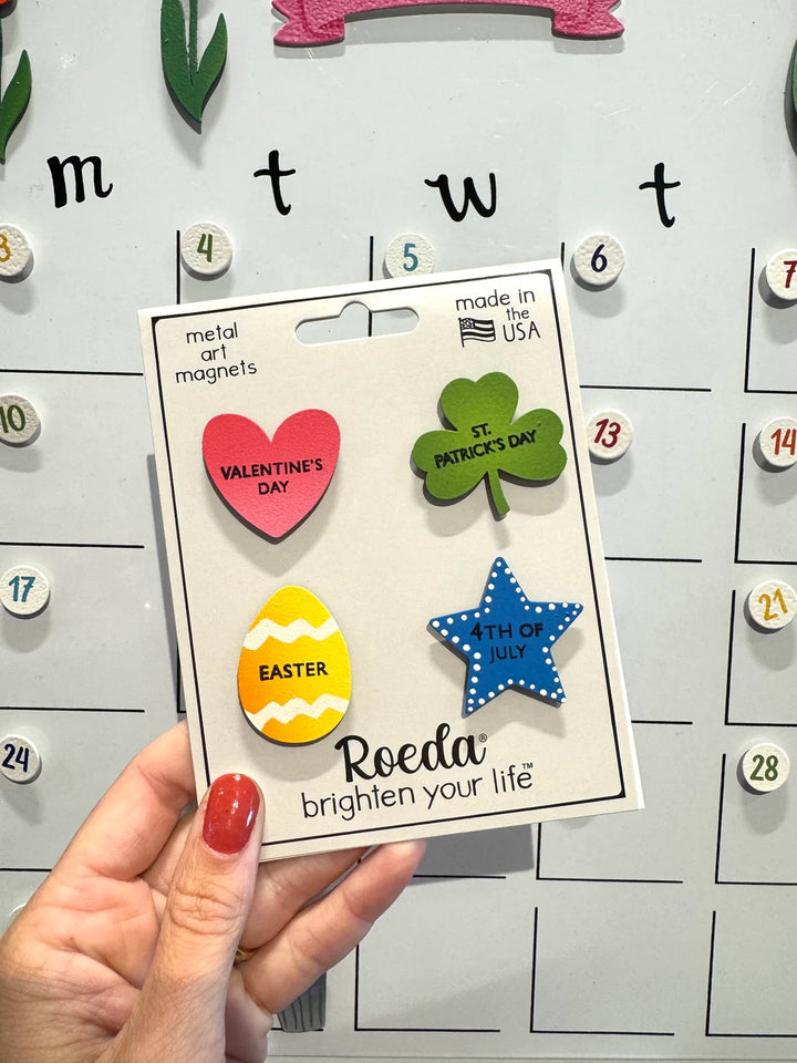 Spring/Summer Holiday Calendar Magnets Set of 4 by Roeda (LIVE BOX: Ships in 3 Weeks)
