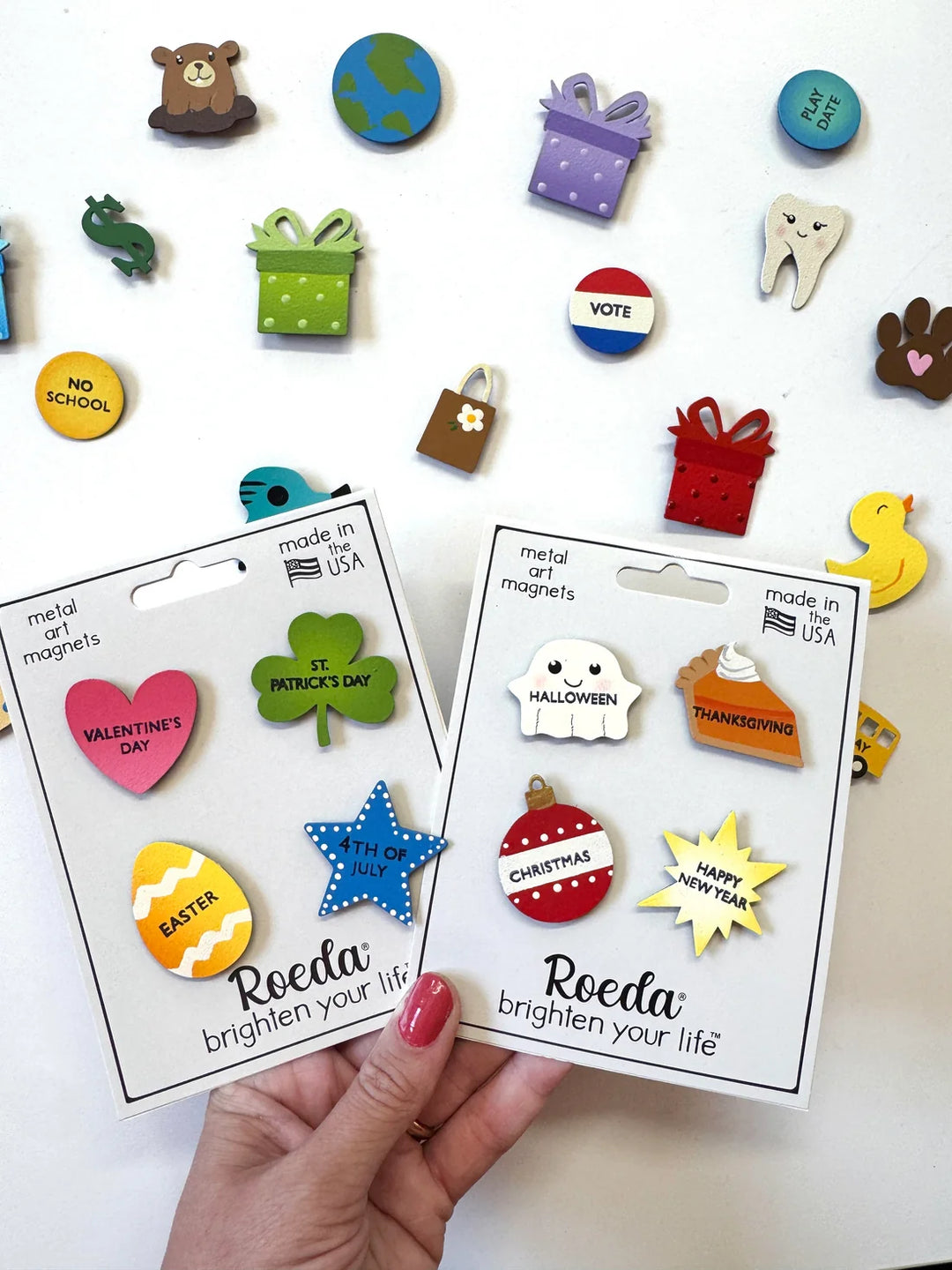 Spring/Summer Holiday Calendar Magnets Set of 4 by Roeda (LIVE BOX: Ships in 3 Weeks)