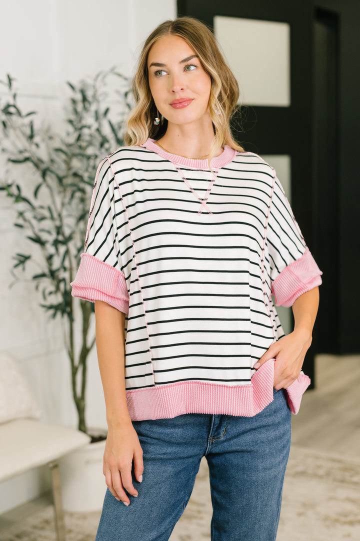 Human Nature Contrast Detailed Top - 7/7