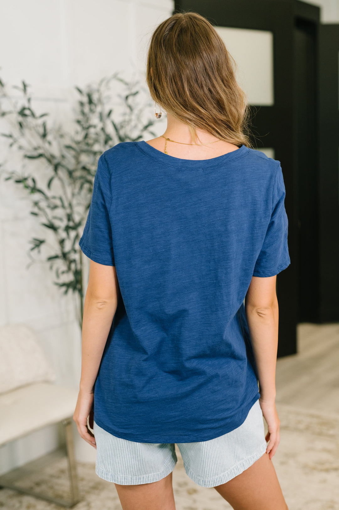 I Don't Have to Choose V-Neck Tee in Navy - 7/10