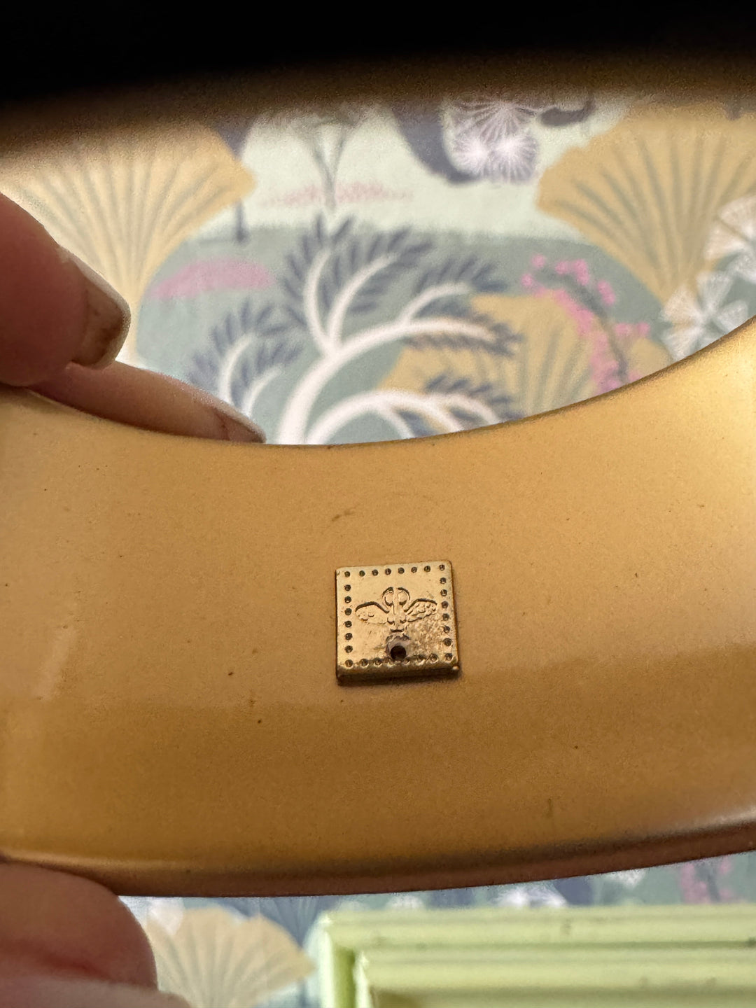 Blackout Queen Bee Gold Lining – Vintage Lucite Clamper Bracelet by Lettie Lovendale (Ships in 2-3 Weeks)
