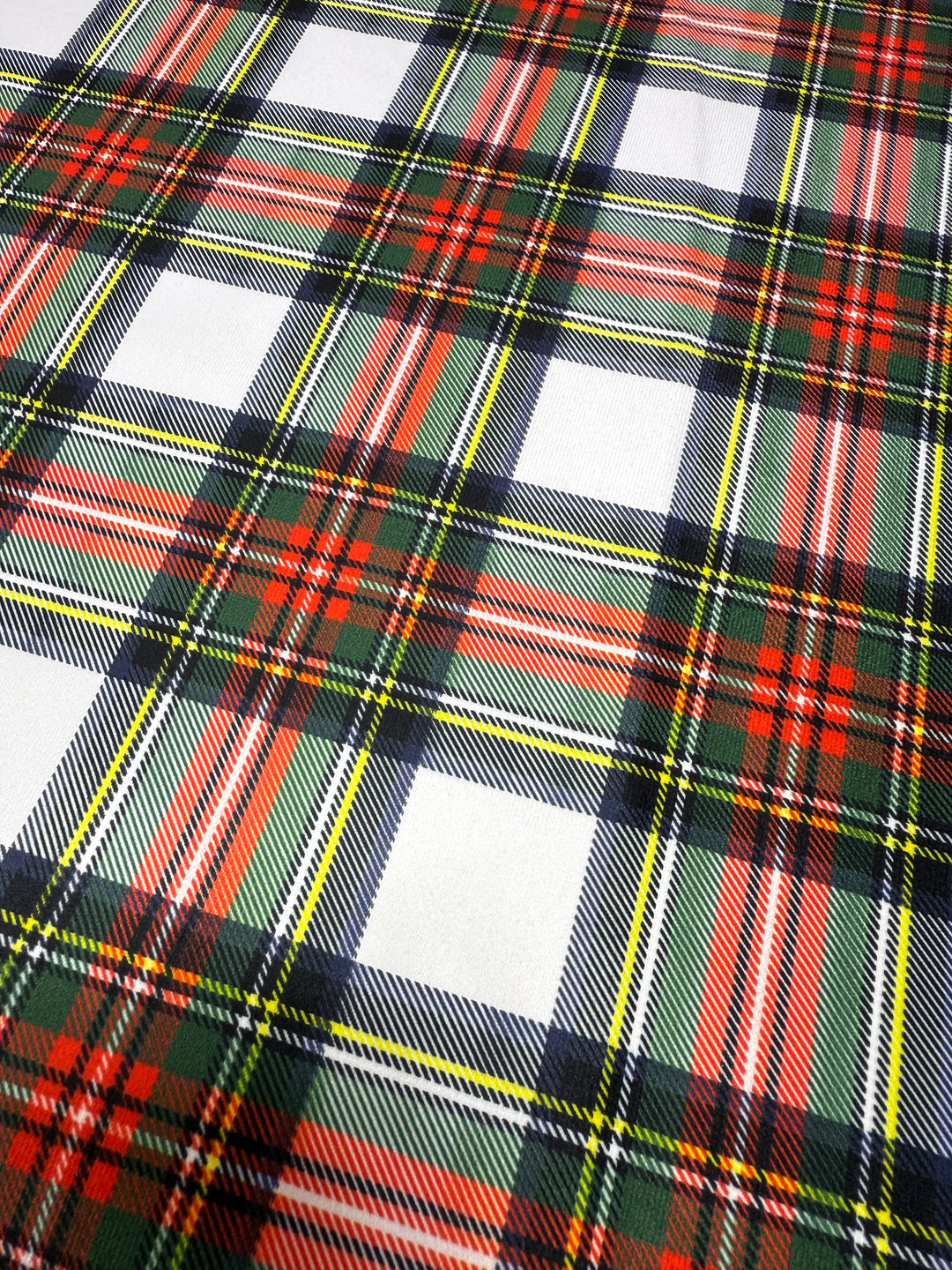 Naughty List Wishes White Plaid by Makeup Junkie (SEPT ARRAY: Ships in 8-10 Weeks)