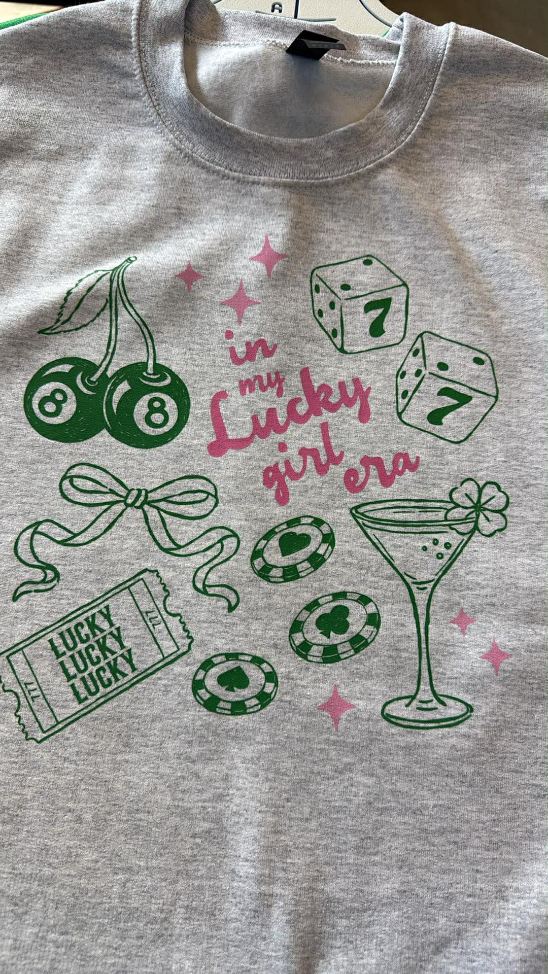 by PrepO: Lucky Girl Era Graphic Sweatshirt (Ships in 2-3 Weeks)