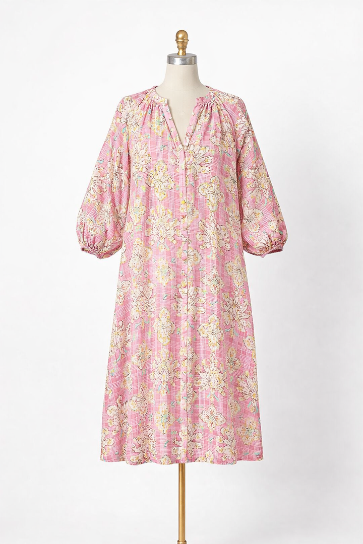 Checkered Floral Midi by POL