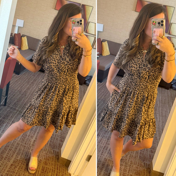 Relaxed Smocked Leopard Dress by Sew In Love