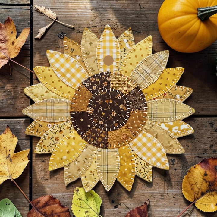PREORDER: Patchwork Sunflower Freshie by Bug & Bean Freshies (Ships in 3-4 Weeks)