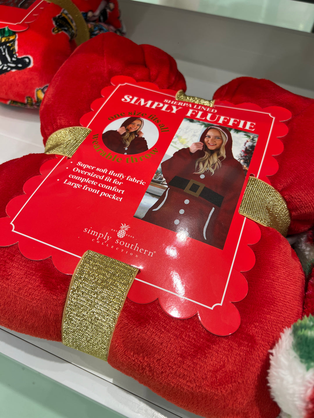 Wearable Blanket Simply Southern Blanket Hoodie Holiday Hoodie Poncho Pullover Fluffies By Simply Southern