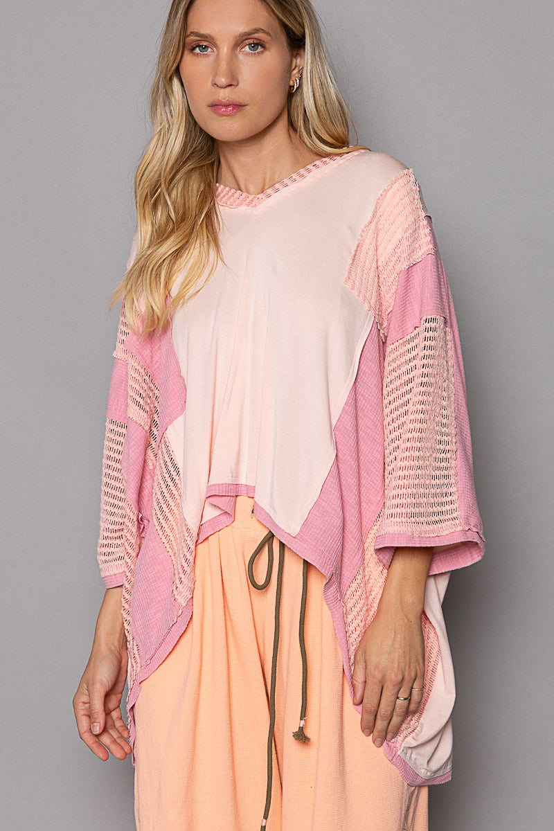 Oversized Multi-Textured Top from POL