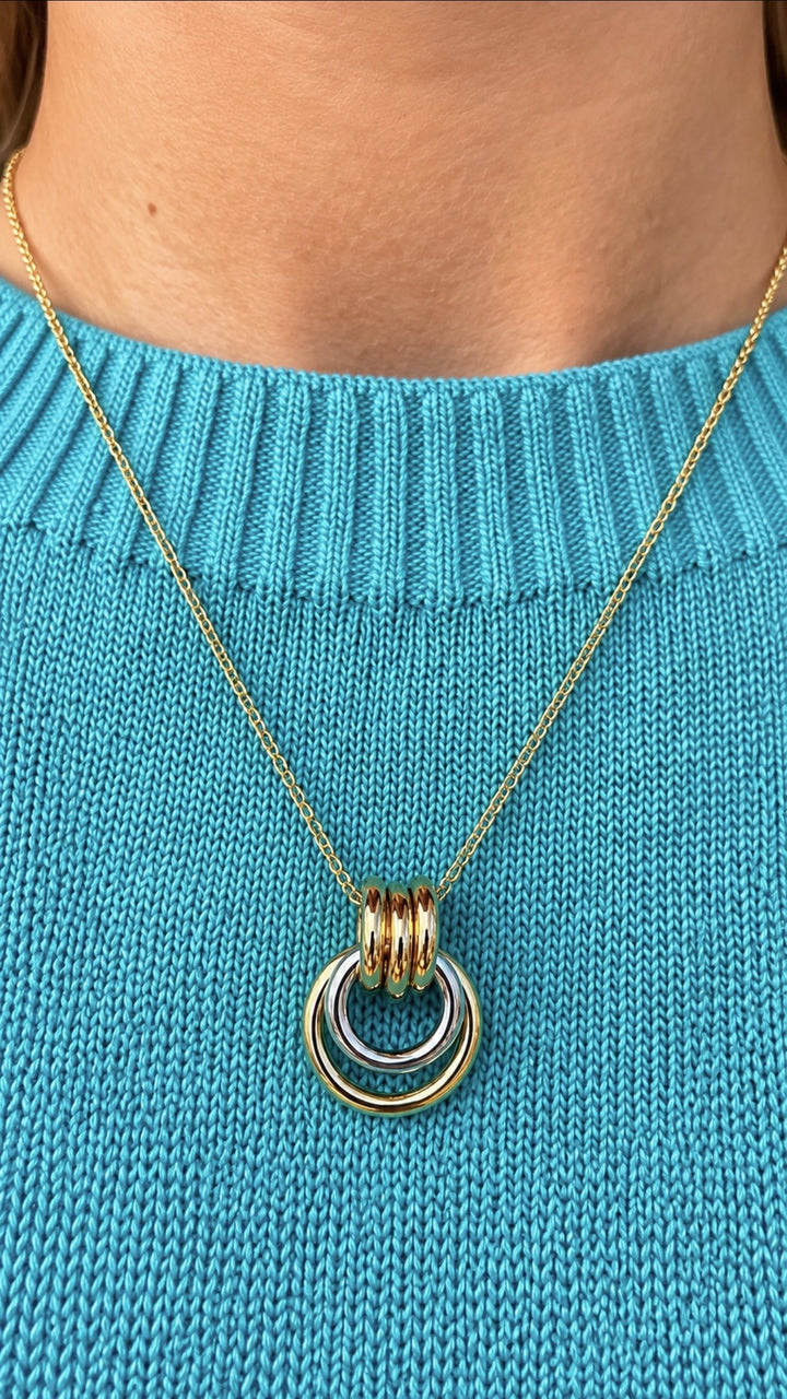 Gold Dipped Silver Ring Necklace