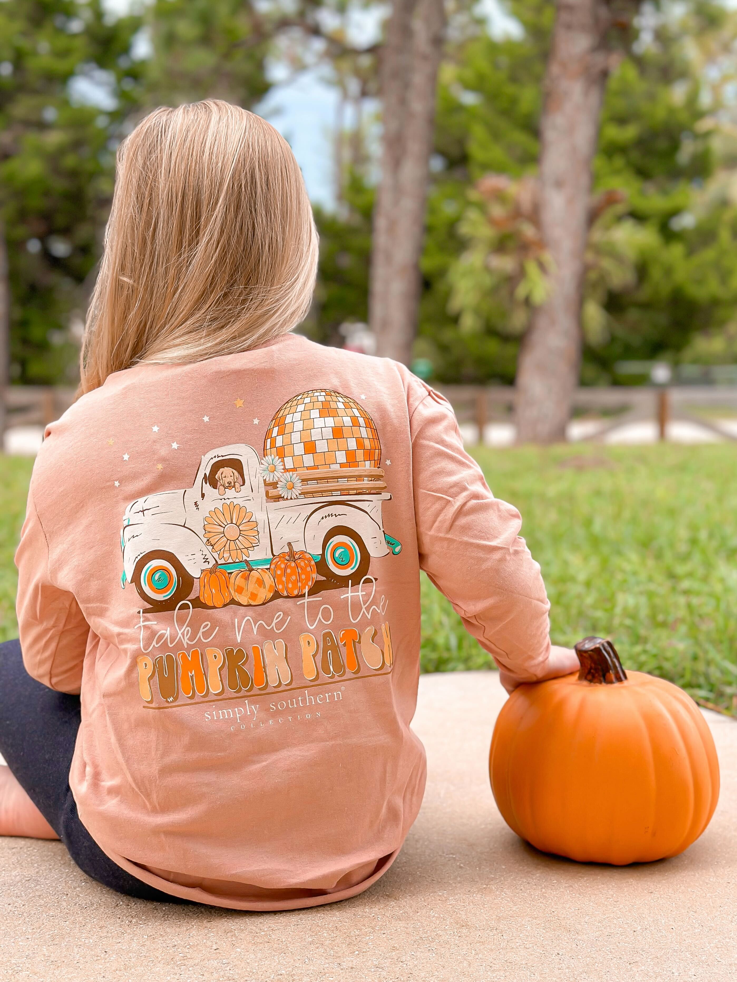 Youth 'Take Me To The Pumpkin Patch' Truck Long Sleeve Tee by Simply Southern