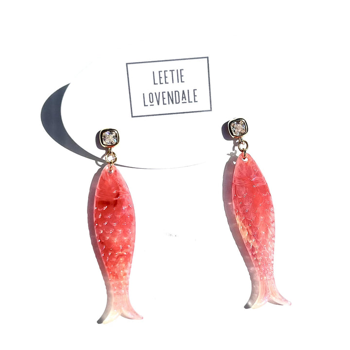Charming Fish Earrings by Leetie Lovendale (Preorder: Ships in 2-3 Weeks)