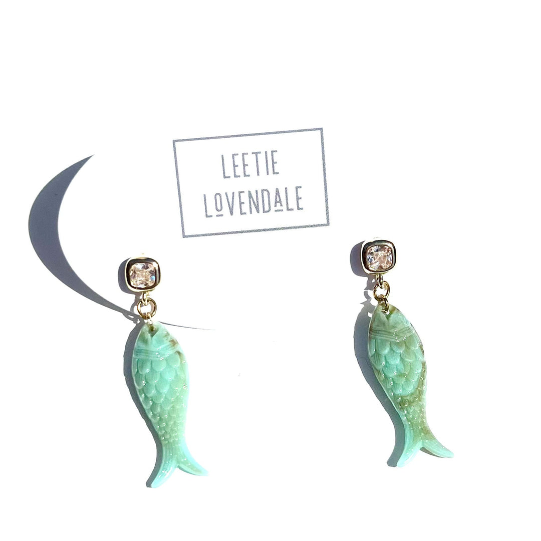 Charming Fish Earrings by Leetie Lovendale (Preorder: Ships in 2-3 Weeks)