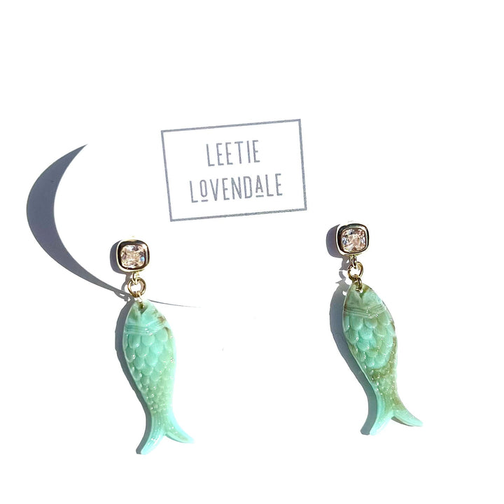 Charming Fish Earrings by Leetie Lovendale (Preorder: Ships in 2-3 Weeks)