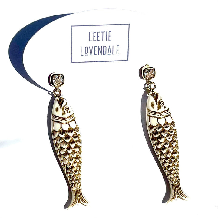 Charming Fish Earrings by Leetie Lovendale (Preorder: Ships in 2-3 Weeks)