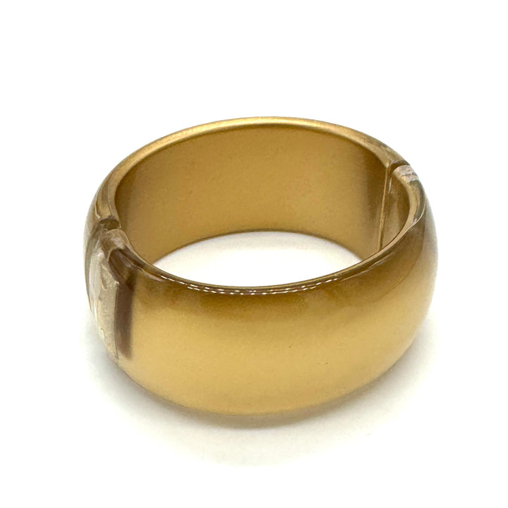 Golden Lining – Vintage Lucite Clamper Bracelet by Leetie Lovendale (Preorder: Ships in 2-3 Weeks)