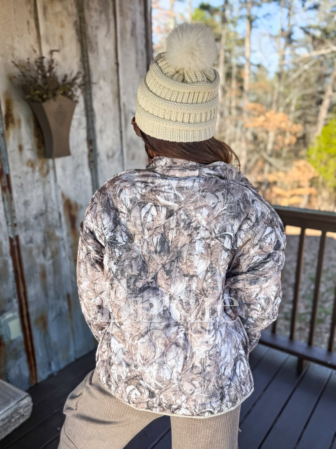 BIRDIE Cozy Cloud Jacket in Dark Camo by Birdie (SEPT ARRAY: Ships in 3-4 Weeks)