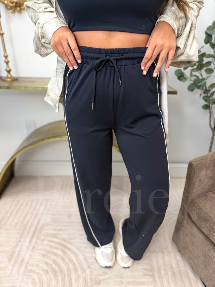 Elevated Cloud Comfort Track Pants in Black by BIRDIE (Ships in 3-4 Weeks)