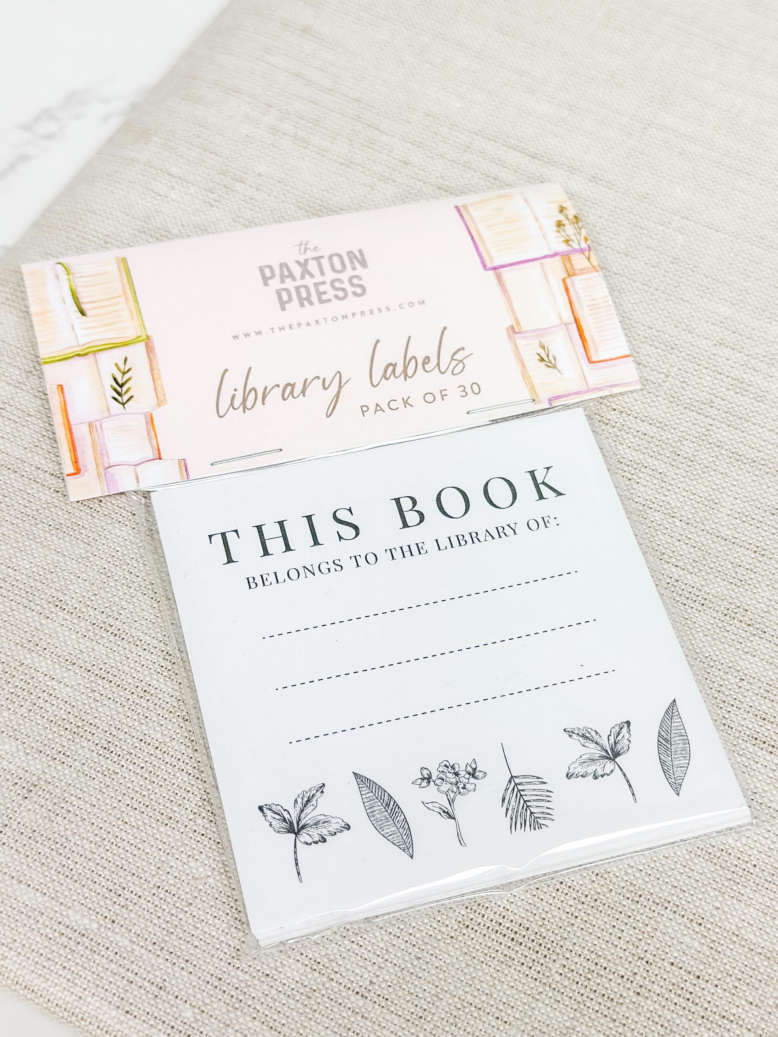'This Book Belongs To' Botanical Library Labels