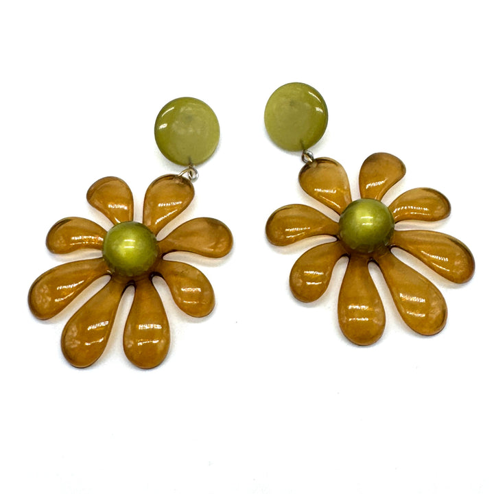 Retro Splat Flower Earrings by Leetie Lovendale (Preorder: Ships in 2-3 Weeks)