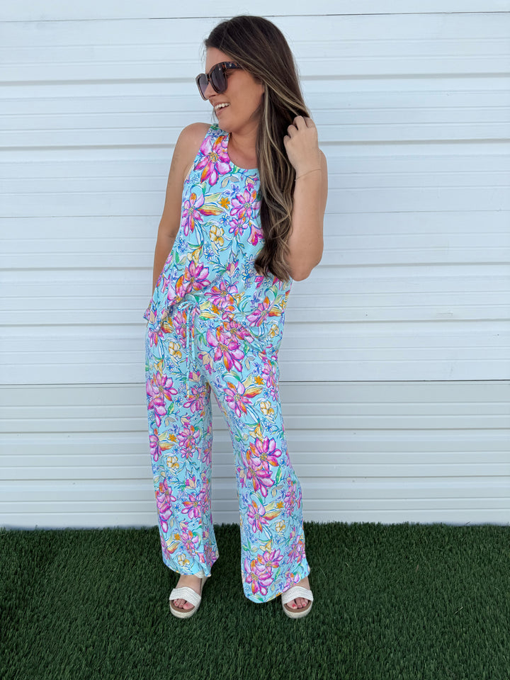 Dear Scarlett Sunkissed Set in Pink/Aqua