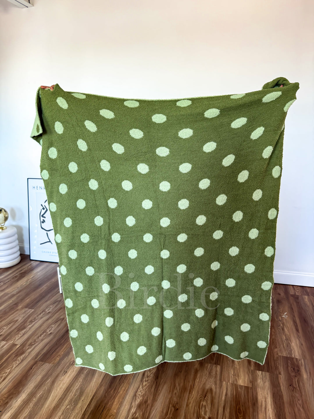 Reversible Blanket in Pistachio Dot by Birdie (Ships in 2-3 Weeks)