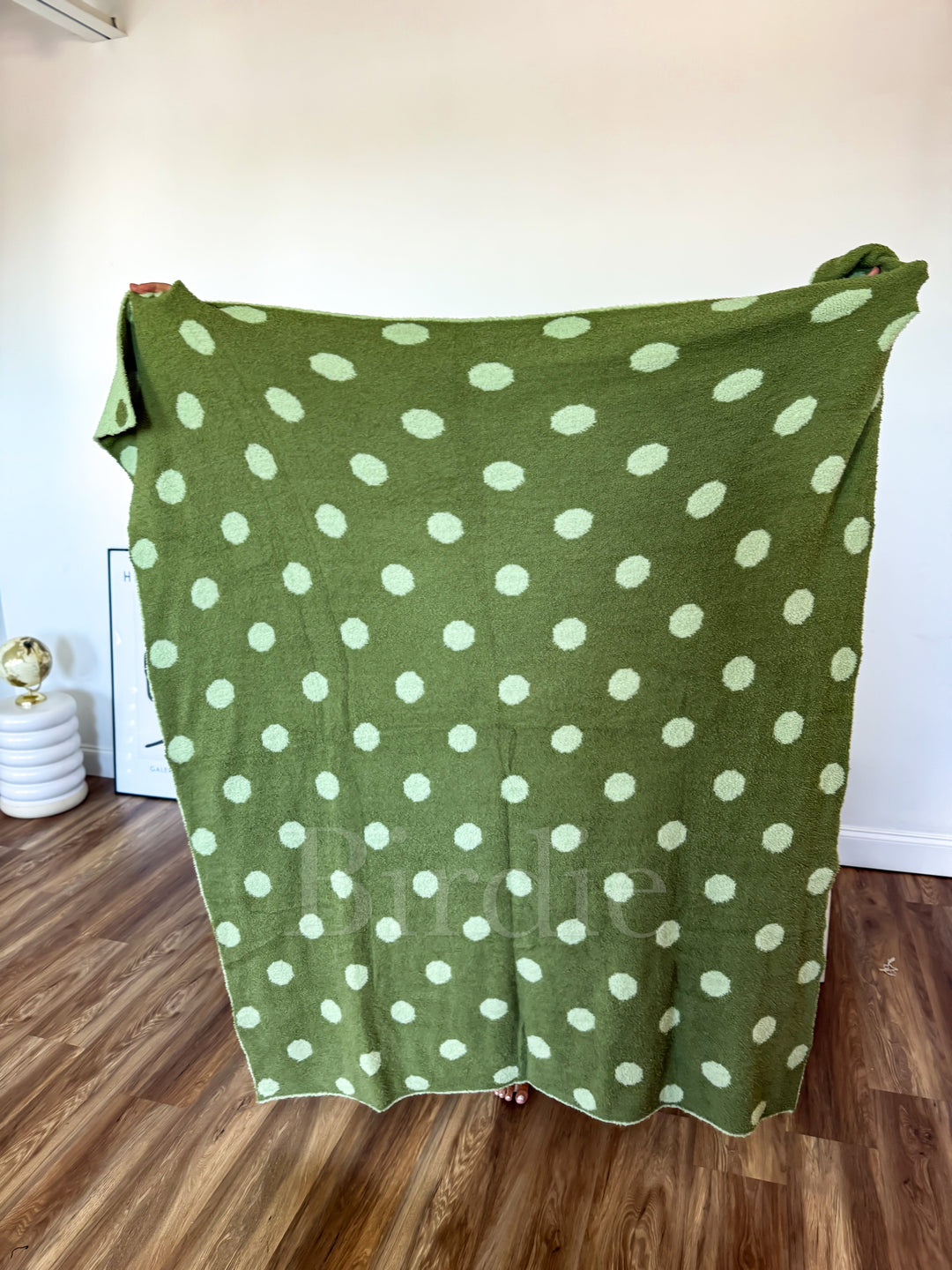 Reversible Blanket in Pistachio Dot by Birdie (Ships in 2-3 Weeks)